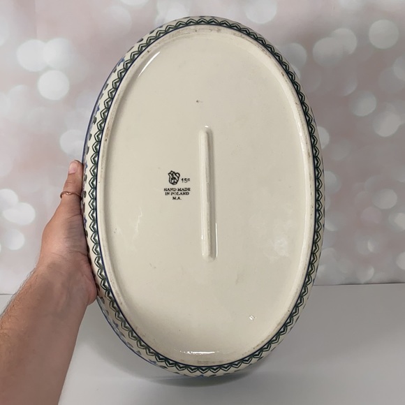CERAMIKA ARTYSTYCZNA NWOT 14” Oval Baker - Picture 8 of 9